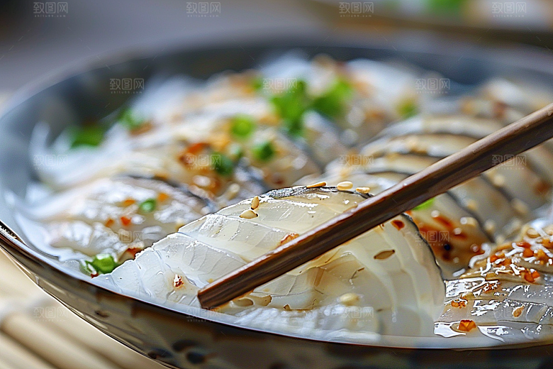 美味生鱼片新鲜鱼生摄影图