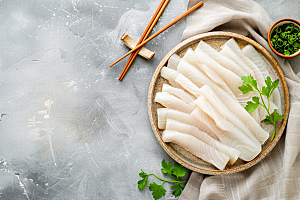 美味生鱼片海鲜鱼生摄影图