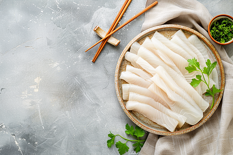 美味生鱼片海鲜鱼生摄影图