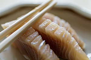 美味生鱼片美食鱼肉摄影图