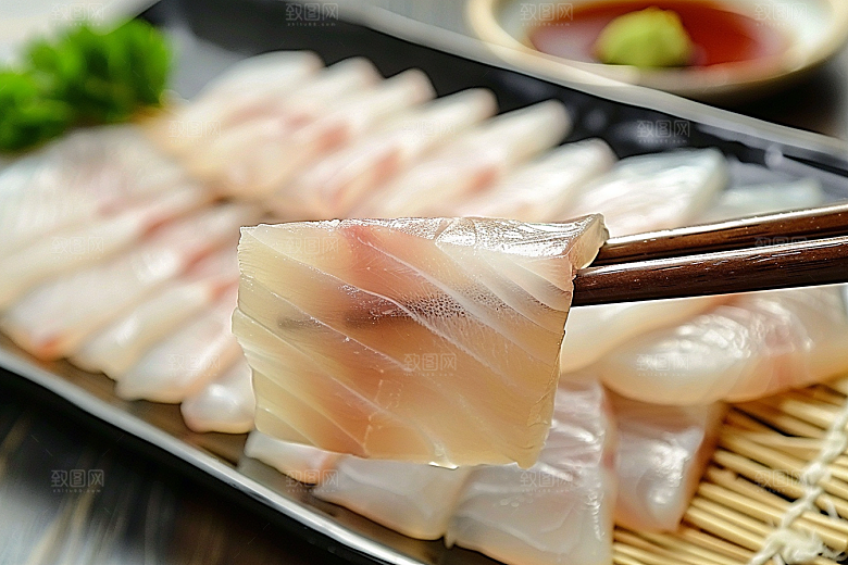美味生鱼片海鲜刺身摄影图