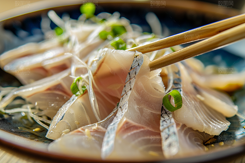 美味生鱼片食材鱼肉摄影图