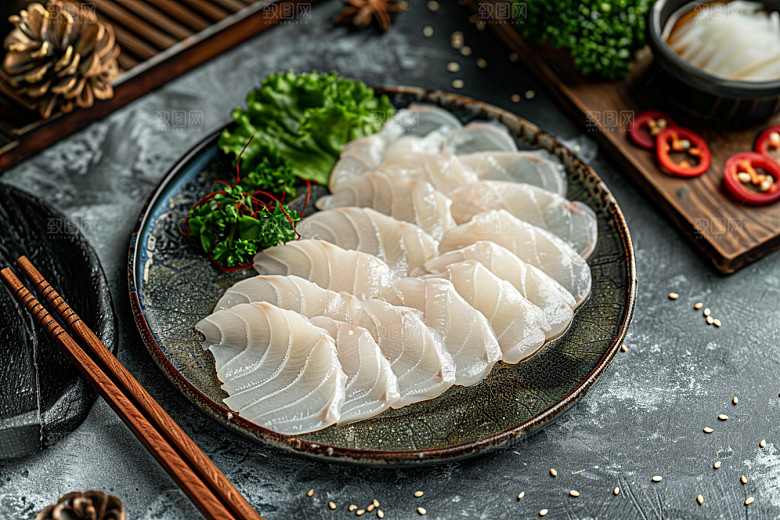 美味生鱼片美味新鲜摄影图