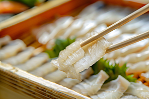 美味生鱼片鱼肉美食摄影图