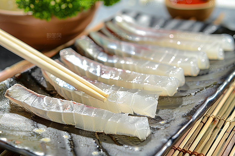 美味生鱼片新鲜日料摄影图