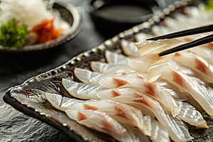美味生鱼片食材美食摄影图