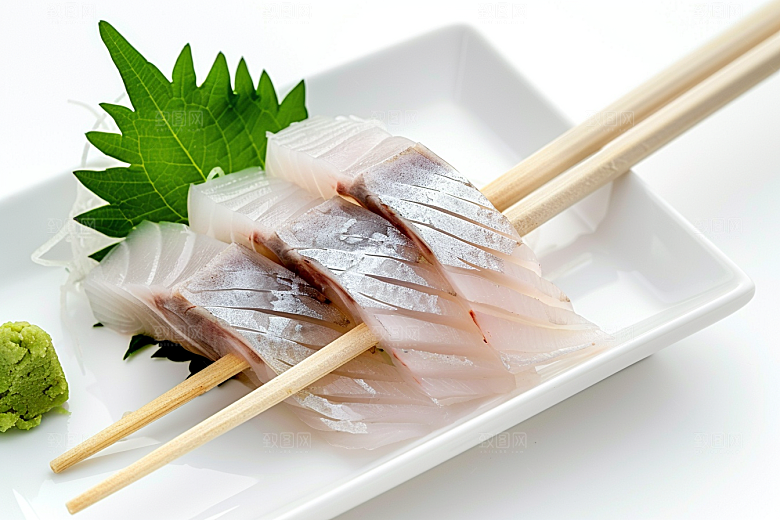 美味生鱼片海鲜鱼肉摄影图