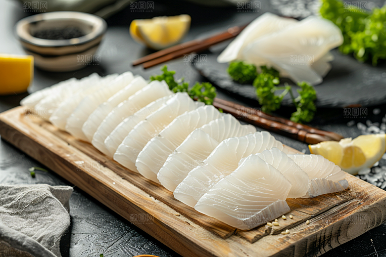 美味生鱼片鱼肉鱼生摄影图