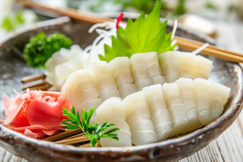 美味生鱼片海鲜刺身摄影图