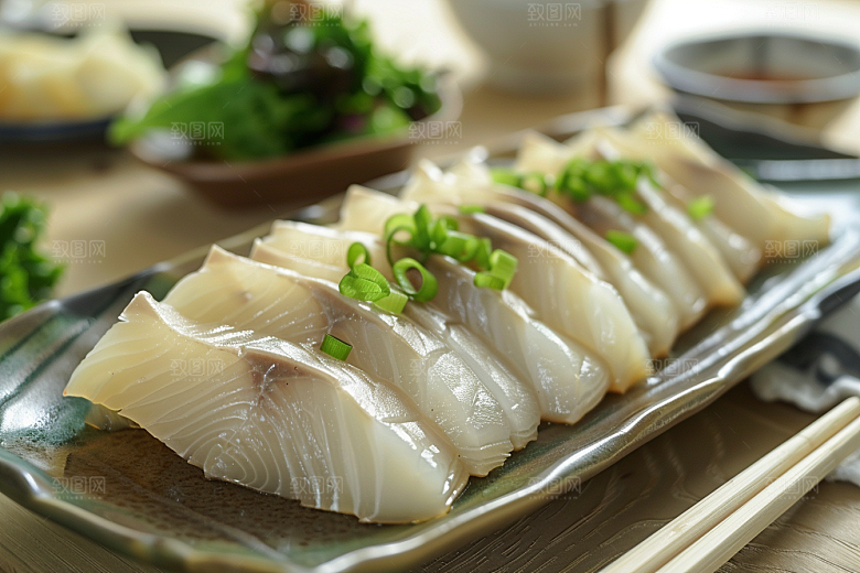 美味生鱼片冰箱鱼生摄影图