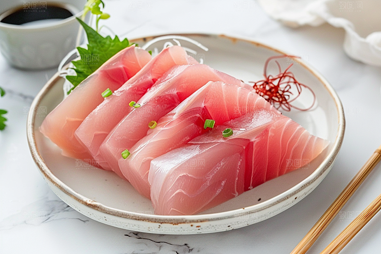 美味生鱼片日料刺身摄影图