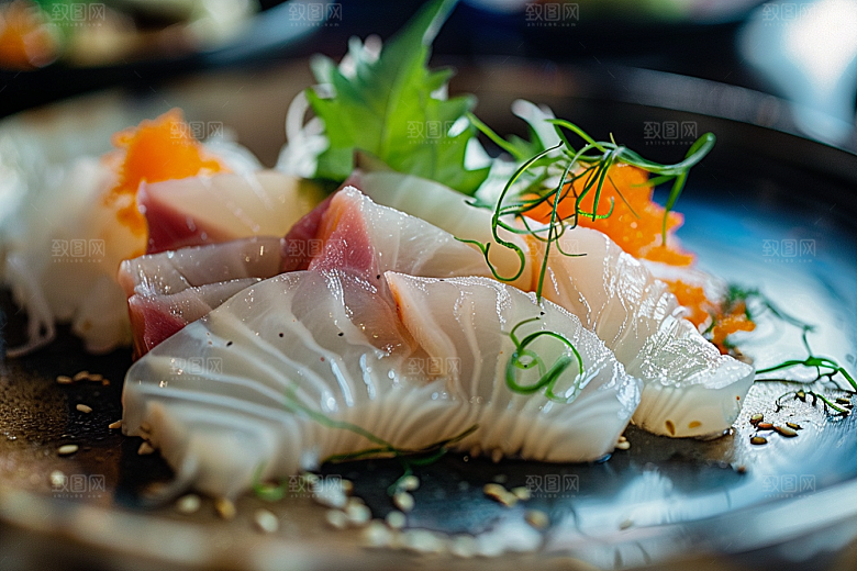 美味生鱼片刺身食材摄影图