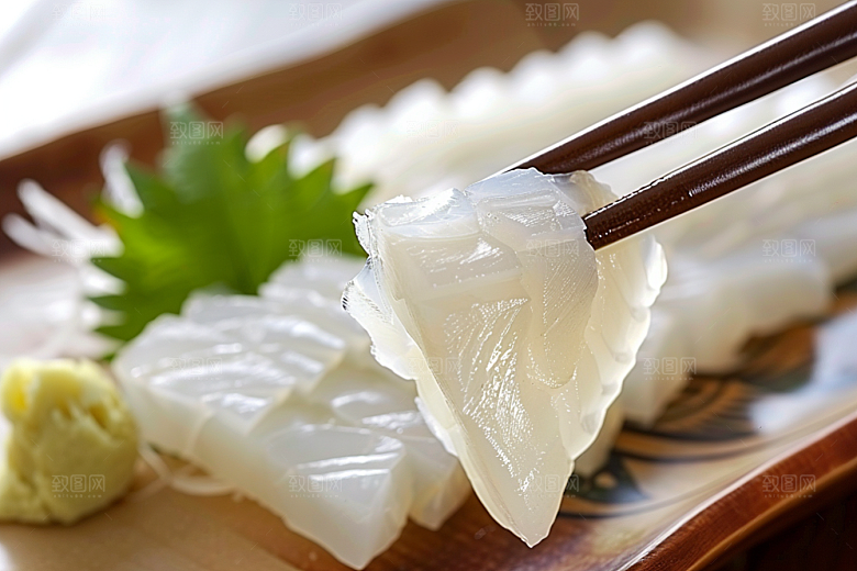 美味生鱼片日料鱼肉摄影图
