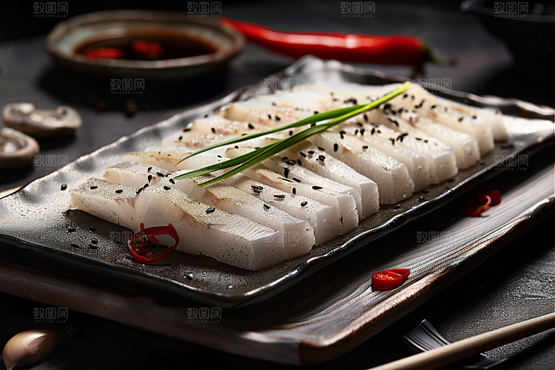 美味生鱼片鱼肉美味摄影图