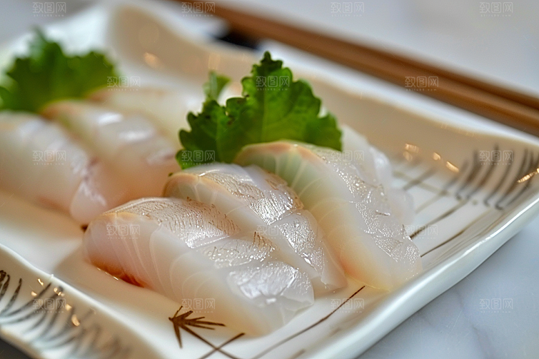 美味生鱼片鱼肉食材摄影图