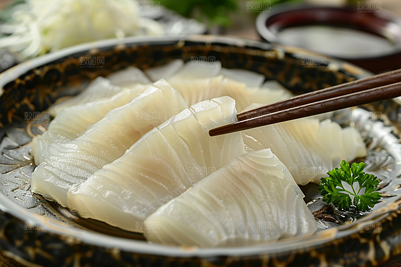 美味生鱼片鱼肉日料摄影图