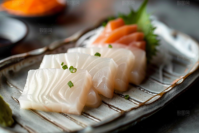 美味生鱼片刺身美食摄影图