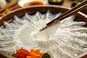 美味生鱼片美味鱼肉摄影图