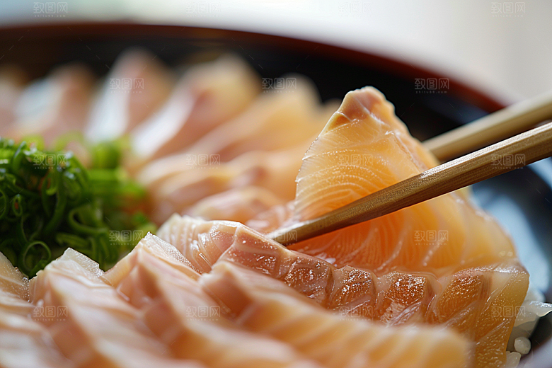 美味生鱼片鱼肉美食摄影图