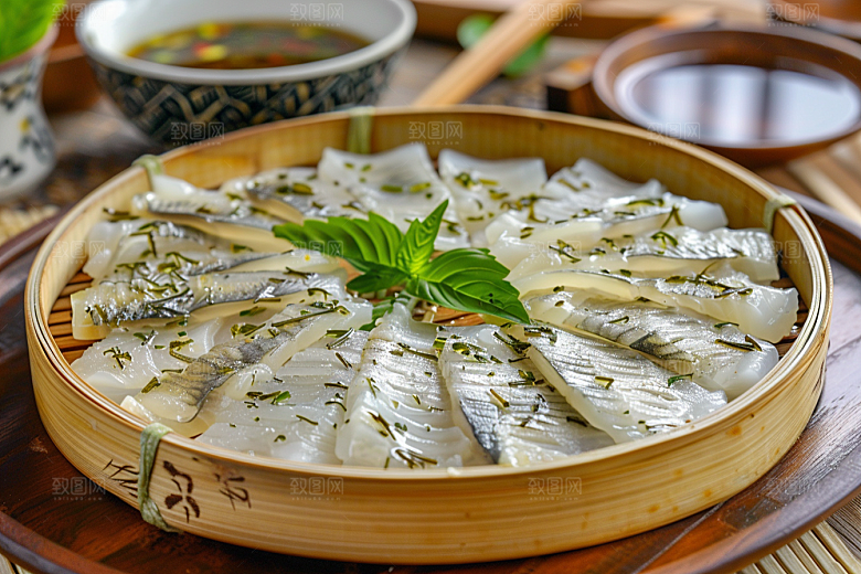 美味生鱼片美味鱼肉摄影图