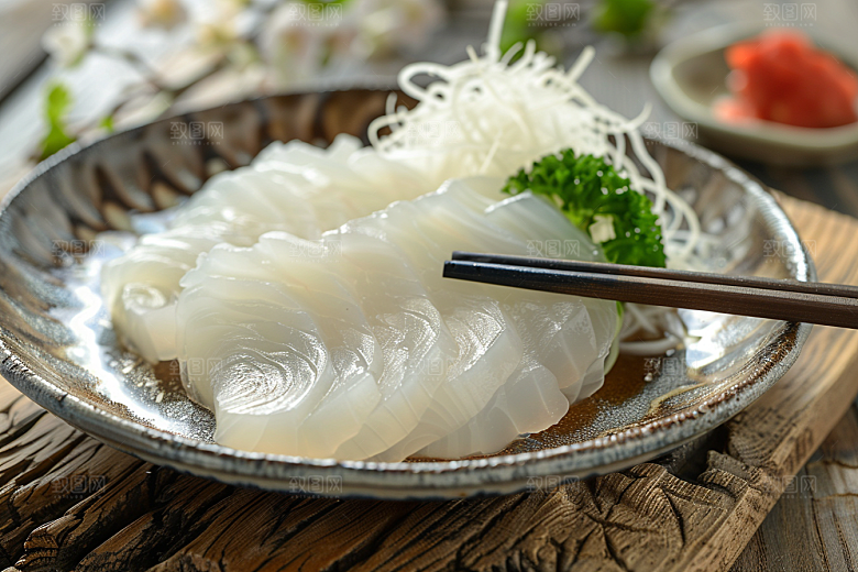 美味生鱼片海鲜高清摄影图
