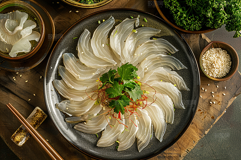 美味生鱼片刺身高清摄影图