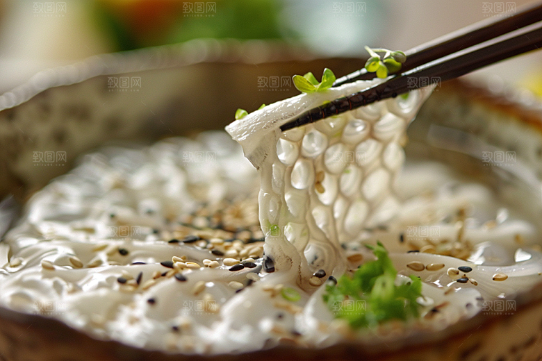 美味生鱼片海鲜冰箱摄影图