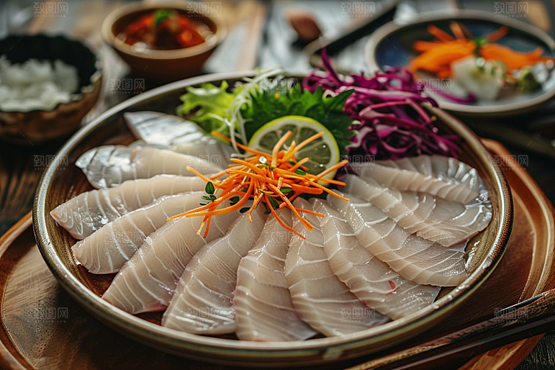 美味生鱼片新鲜海鲜摄影图