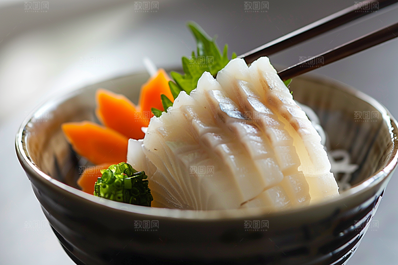 美味生鱼片日料鱼肉摄影图