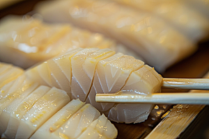 美味生鱼片食材冰箱摄影图
