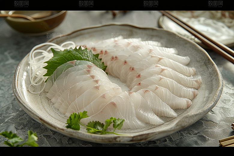 美味生鱼片鱼生新鲜摄影图