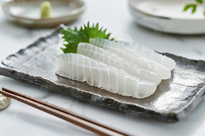 美味生鱼片新鲜冰箱摄影图