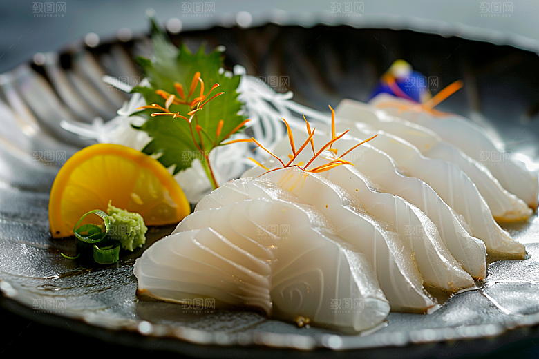 美味生鱼片刺身食材摄影图