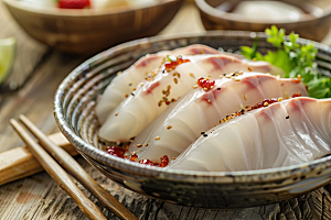 美味生鱼片新鲜刺身摄影图