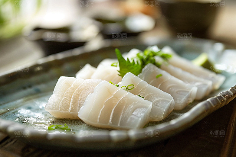美味生鱼片鱼肉高清摄影图