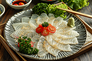 美味生鱼片刺身新鲜摄影图