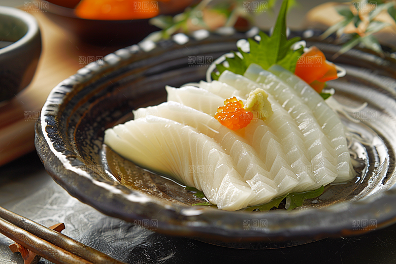 美味生鱼片美食食材摄影图