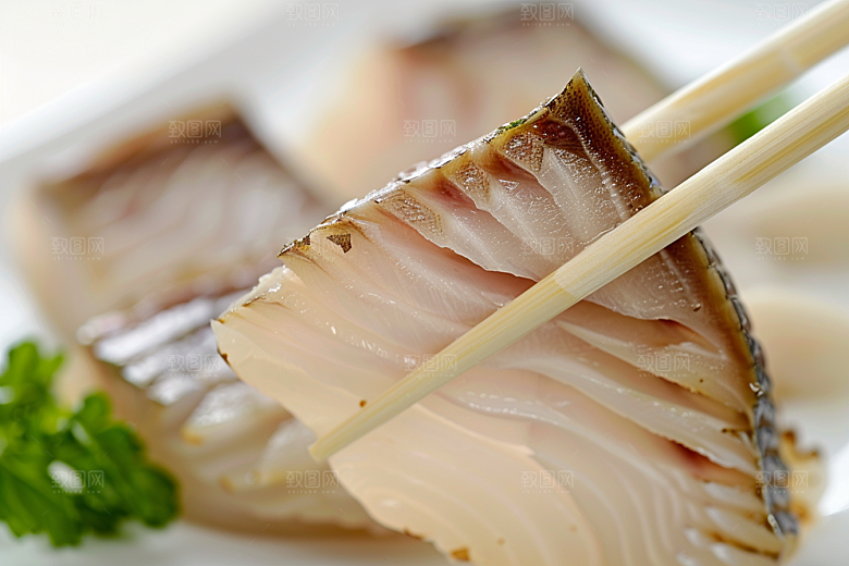美味生鱼片冰箱食材摄影图