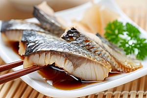 美味生鱼片食材日料摄影图