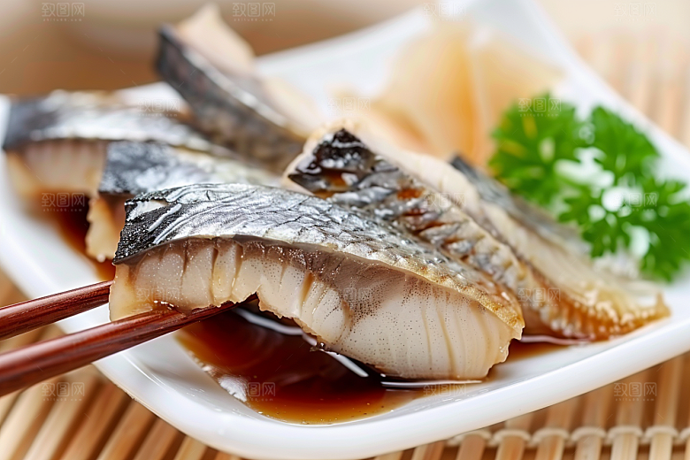 美味生鱼片食材日料摄影图