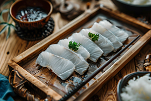 美味生鱼片高清鱼肉摄影图