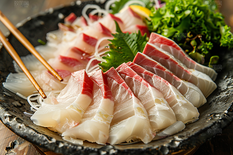 美味生鱼片食材刺身摄影图