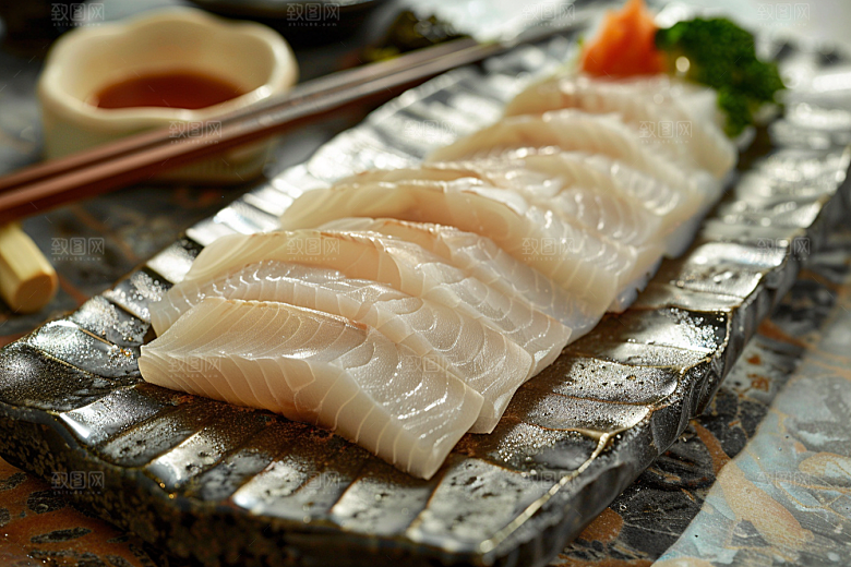 美味生鱼片鱼生日料摄影图