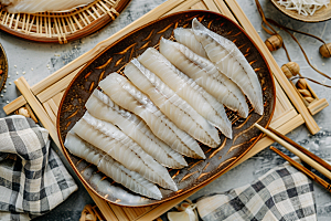 美味生鱼片鱼肉食材摄影图