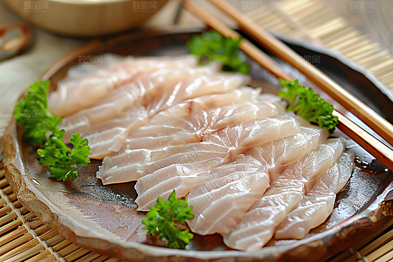 美味生鱼片海鲜鱼生摄影图