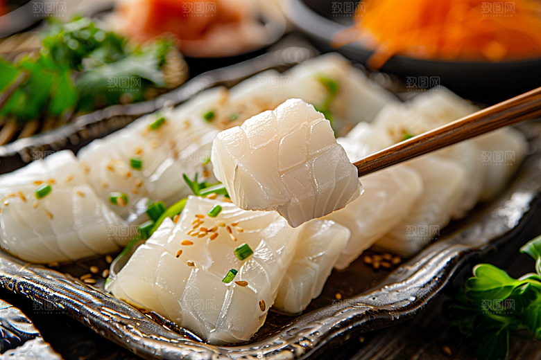 美味生鱼片新鲜高清摄影图
