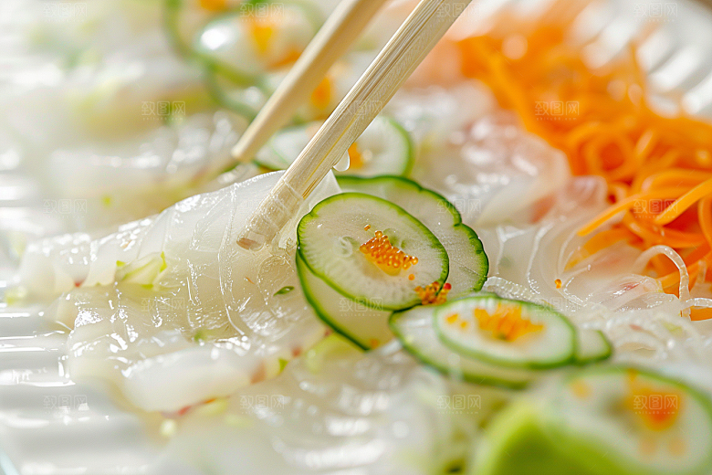 美味生鱼片食材新鲜摄影图