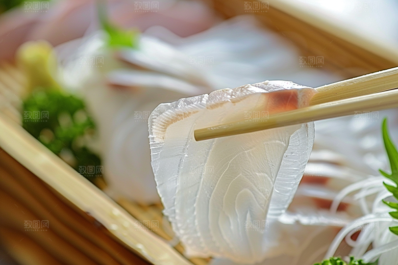 美味生鱼片冰箱日料摄影图