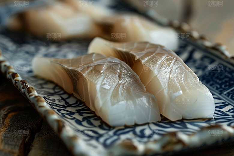 美味生鱼片冰箱美食摄影图