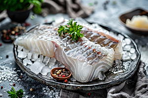 美味生鱼片新鲜刺身摄影图